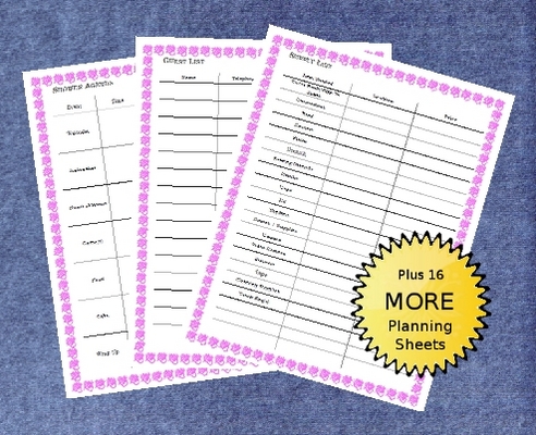Product picture Planning A Baby Shower Checklists - Pink